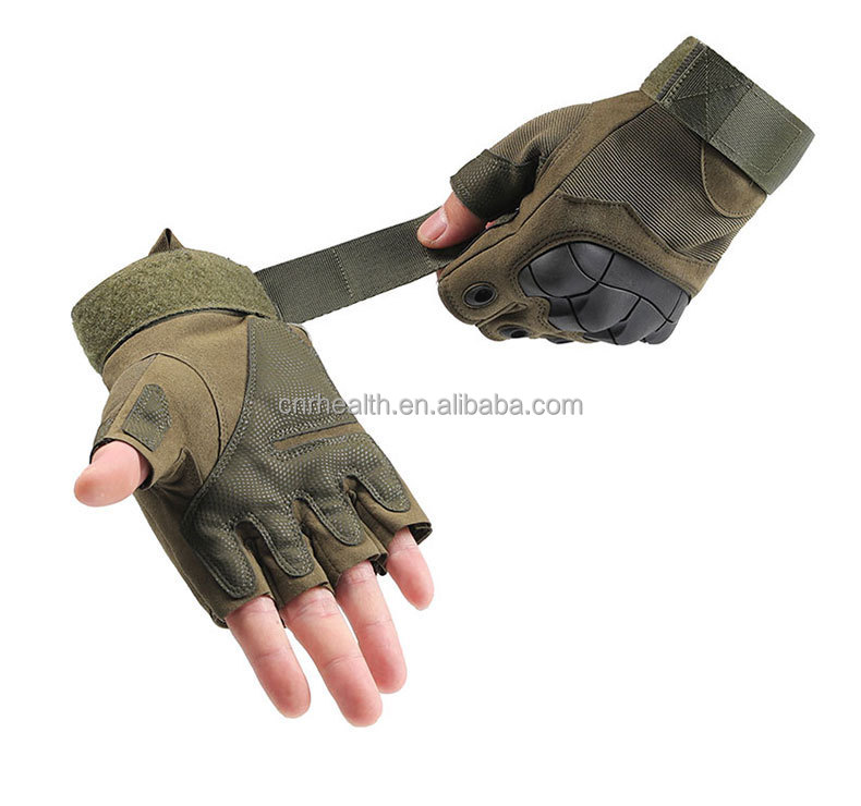 
 Factory OEM High Quality Fibre Leather Tactical Military Men Army Combat Gloves  
