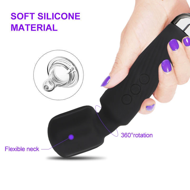 Rechargeable Vibrator Wand 20 Patterns And 8 Speeds G Spot Vibrators Clit Vibrator Sex Toys 6868