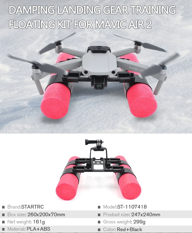Damping Training Landing Gear Kit For Dji Mavic Air2 Floating Water Kit ...
