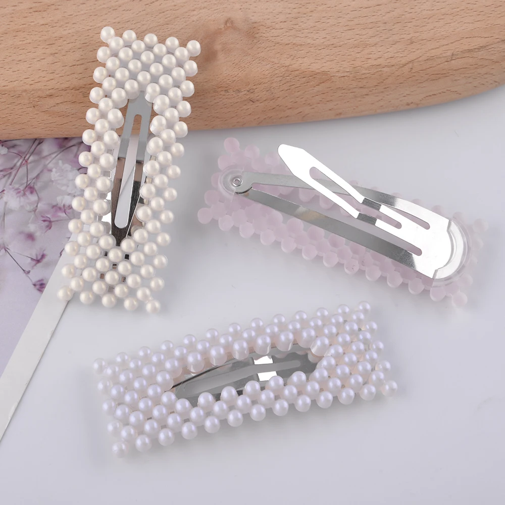 Модные заколки для волос с искусственным жемчугом треугольные геометрические заколки для волос с жемчугом для девочек женские аксессуары для волос Элегантные Заколки Для Волос