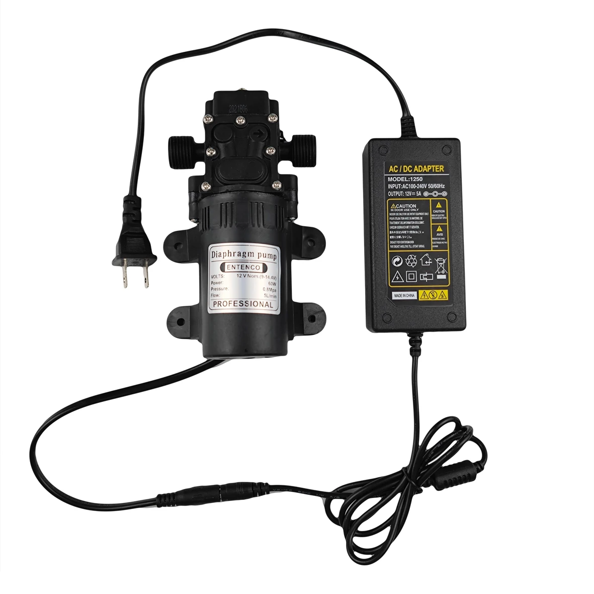 12V DC 60W Electric Micro Diaphragm Pump for Outdoor Water Sprayer Misting System Fog Machine