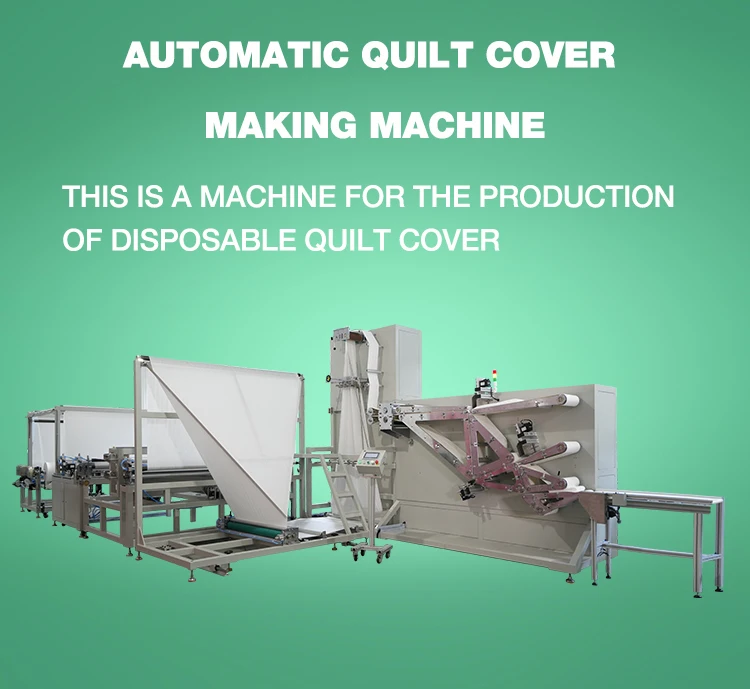 New Full-Automatic PLC Disposable Travel Unit Medical Bed Sheet & Quilt Pillow Cover Machine for Nonwoven Quilts