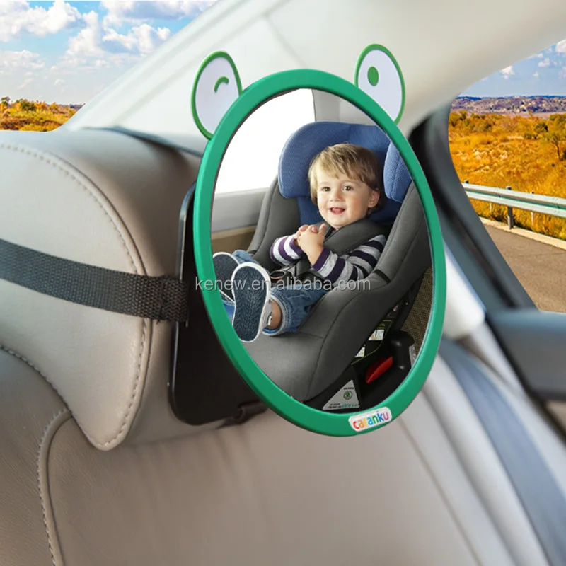 coche vista trasera espejo de dibujos animados silla de bebé espejos  universal coche seguridad asiento trasero vista ver espejo