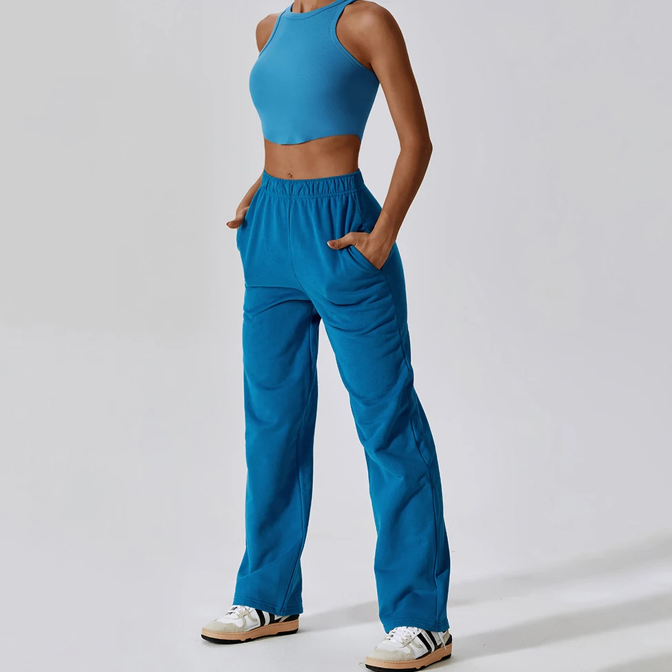 Yiyi Autumn With Fleece Jogger Pants 4pcs Workout Sets High Quality