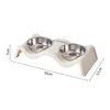 Wave double bowl , white