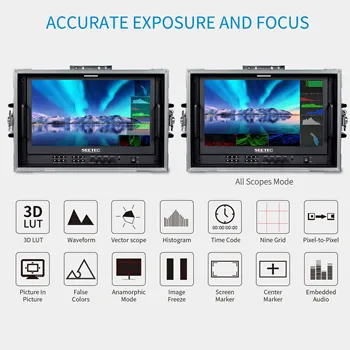 SEETEC ATEM215S-CO 21.5" Professional Broadcast Field Monitor 3G-SDI Dual Input FHD OEM Factory Direct with LOGO Custom detail image