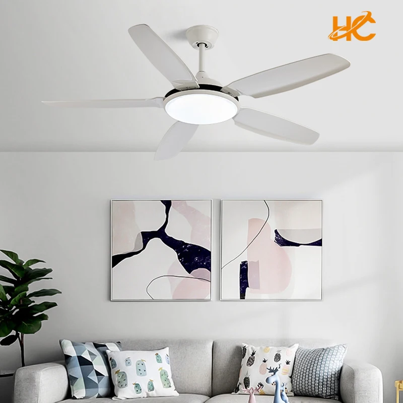 product 52 inch living room pendant lighting chandelier plywood wooden ceiling fan with light-1