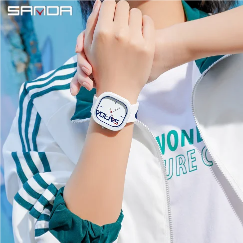 時計 SANDA SANDA 6163 Fashion Trend Men's Quartz Watch Fashion Square Watch