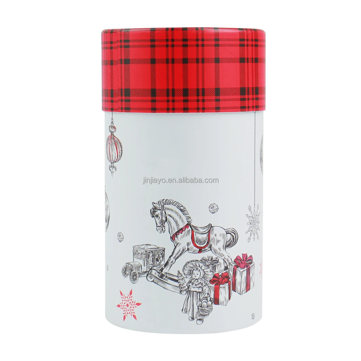 Fabrikksprodusert høykvalitets tilpasset sylindrisk pakkeskranke for sko med personlig fargeoptrykk i fire farger og miljøvennlig gjenvunnet materiale