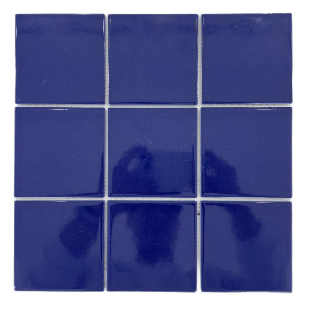 Foshan Factory Pool Blue Glazed Porcelain Ceramic Mosaic Wall Tile