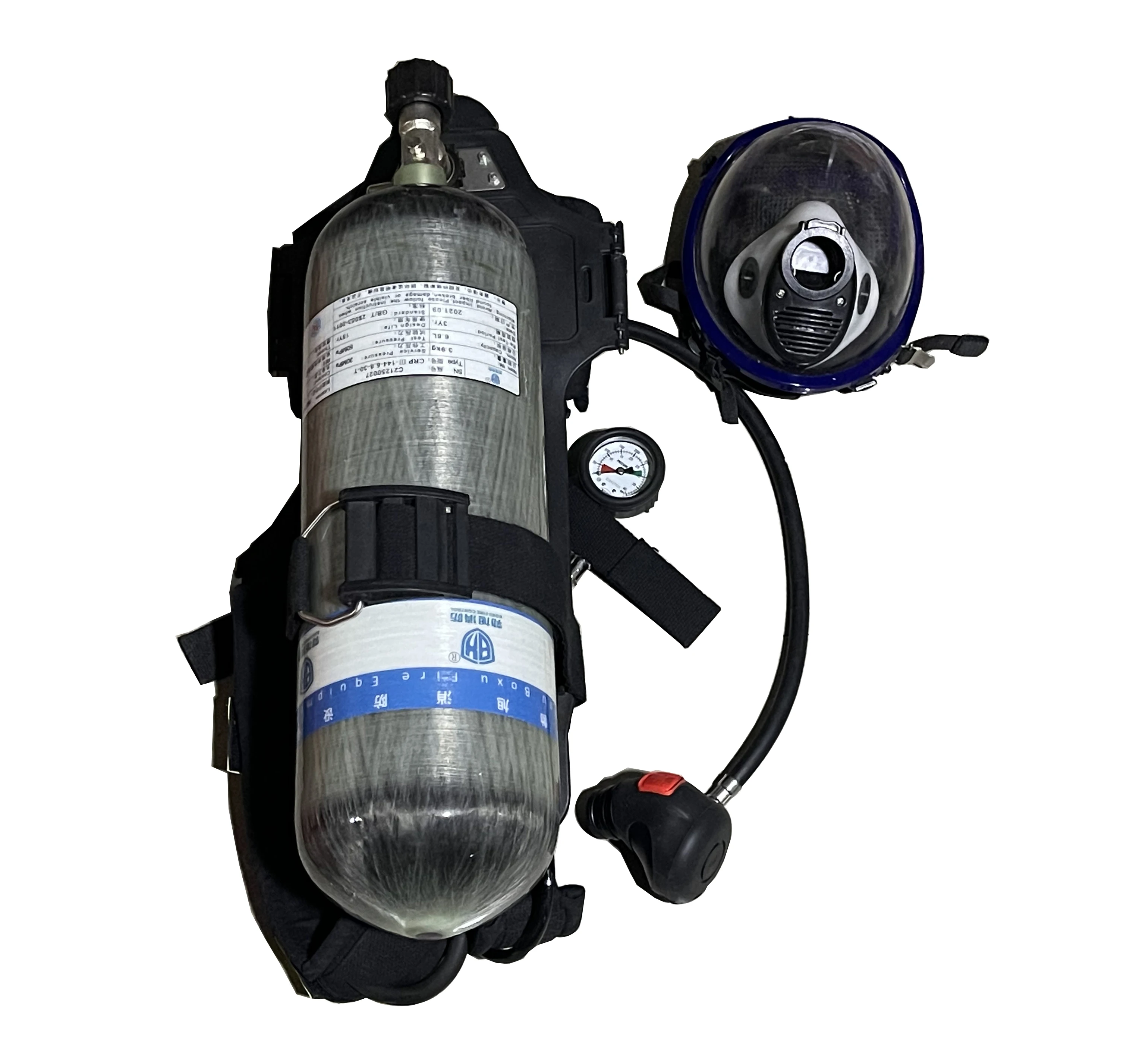 300 Bar Self-contained Breathing Apparatus 6.8l Scba For Firefighting ...