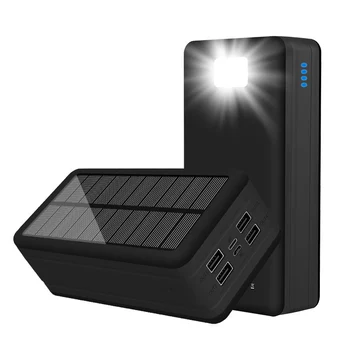 Source Manufacturers Wholesale High Capacity Charging Treasure 50000mah Large Capacity Fast Charging Solar Mobile Power Bank