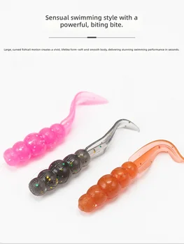 CHEERY Scented Soft Lures for Bottom-Fishing Leaf-Tail Floating Lures 20-Piece Pack Hooks Mandarin Fish Bass Soft Baits – Soft Lure – view 5