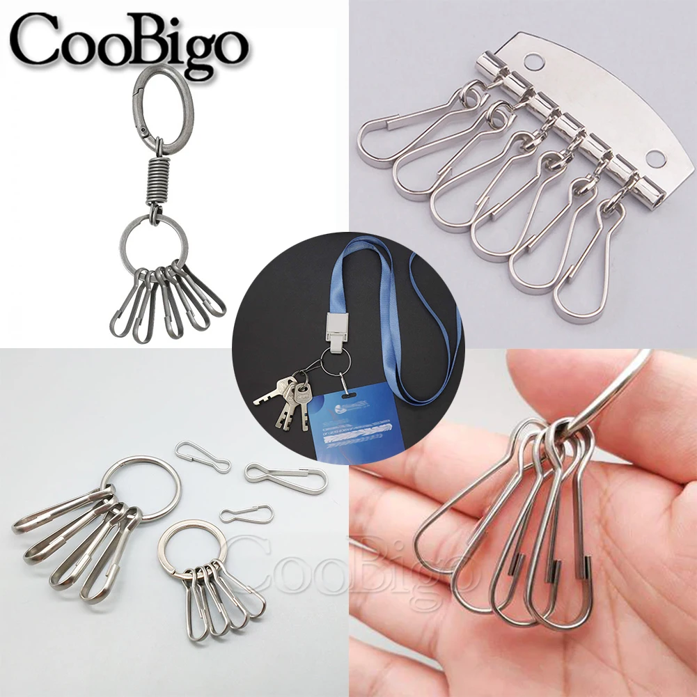 1000pcs Snap Spring Hooks Rings Clip Metal Silver for Outdoor ID Card Paracord Keychain Zipper Pulls Phone Lanyard Accessory