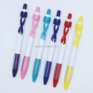 Pink Ribbon  Bow Clip  Ballpoint Pen  Red Cross  AIDS Public Welfare Breast Cancer Auxiliary Advertising Gadget Retractable Pen
