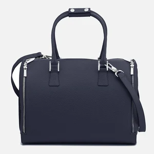 Custom Logo Navy Leather Luxury Fashion Women Pet Dog Cat Carrier Tote Bag Hand Purse