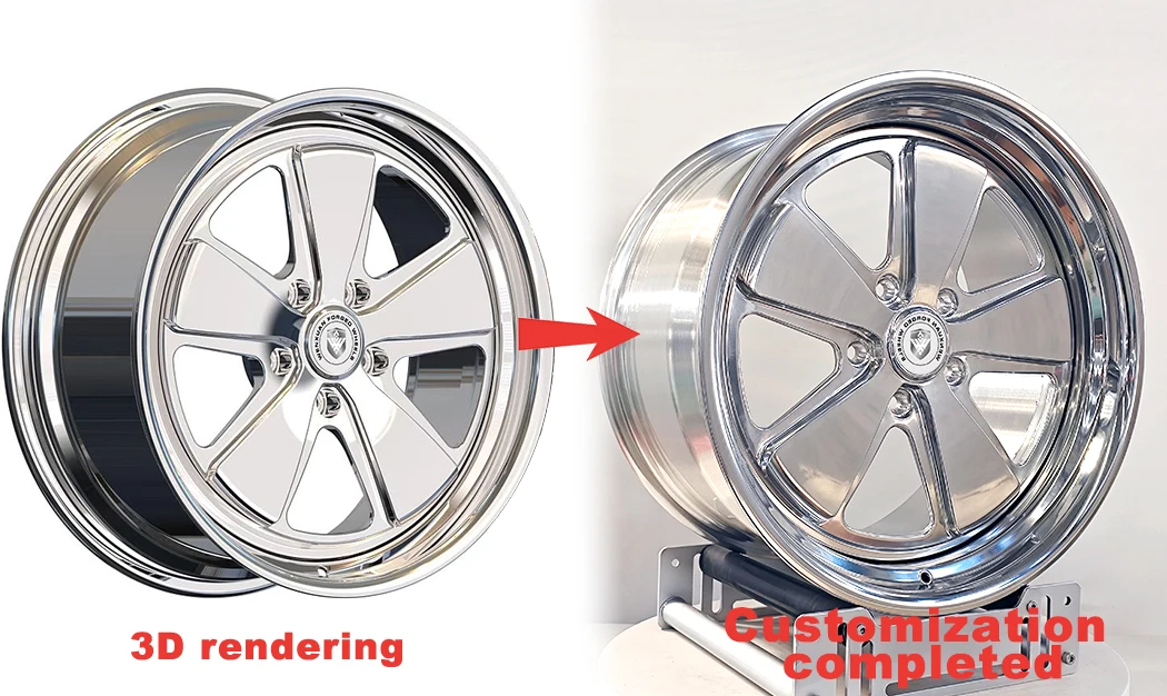 20 Inch Forged Wheels Muscle Car Rim Rucci Rims 6x5.5 Wheels Two-piec ...