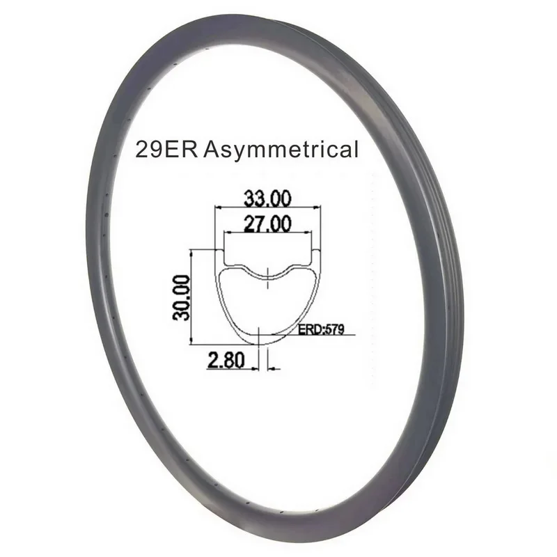 Super Light MTB Carbon Rims 29ER 30MM Depth 30mm 33mm 36mm External ...