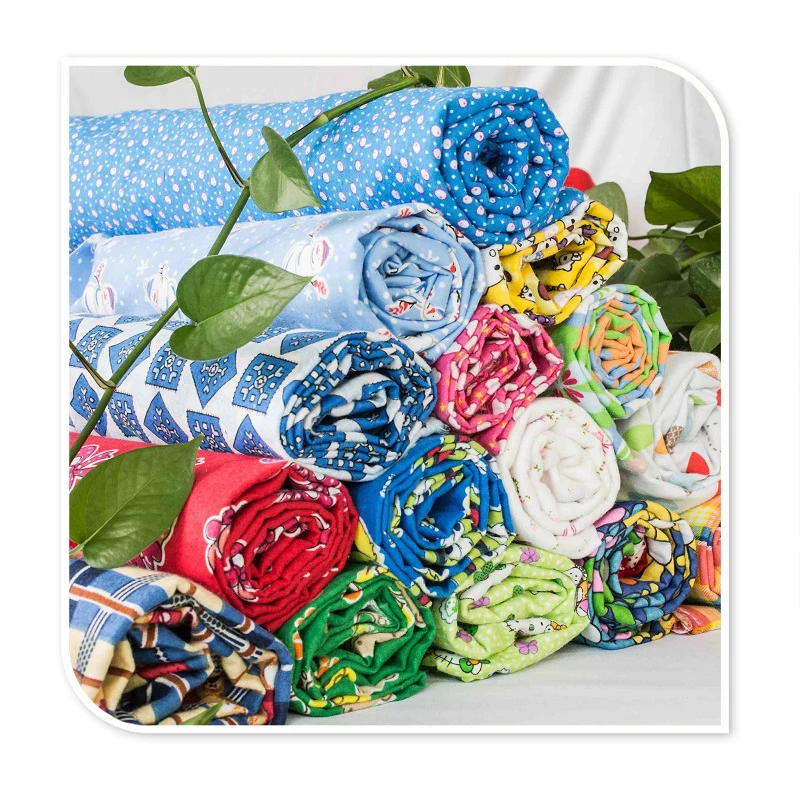 High Quality Custom Printing 100% Combed Cotton Brushed Flannel Fabric for Kids Pajamas
