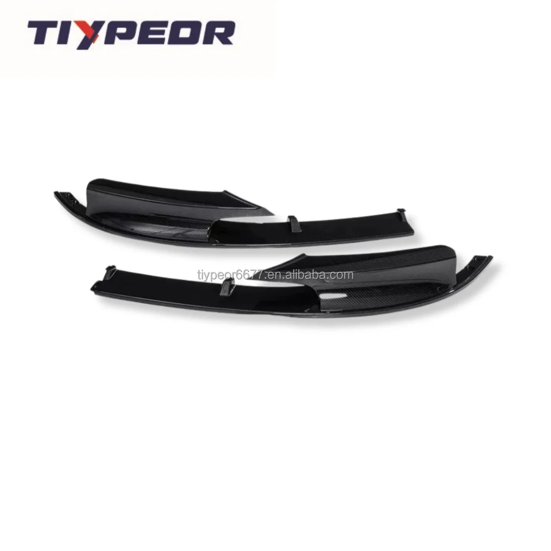 product tiypeor front bumper splitter for bmw f30 3 series m sport 2012   2018 front lip splitter carbon fiber look-7