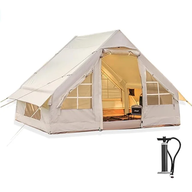 Factory direct supply 6-8 persons Easy Set up glamping Inflatable Outdoor Camping Tent for hiking