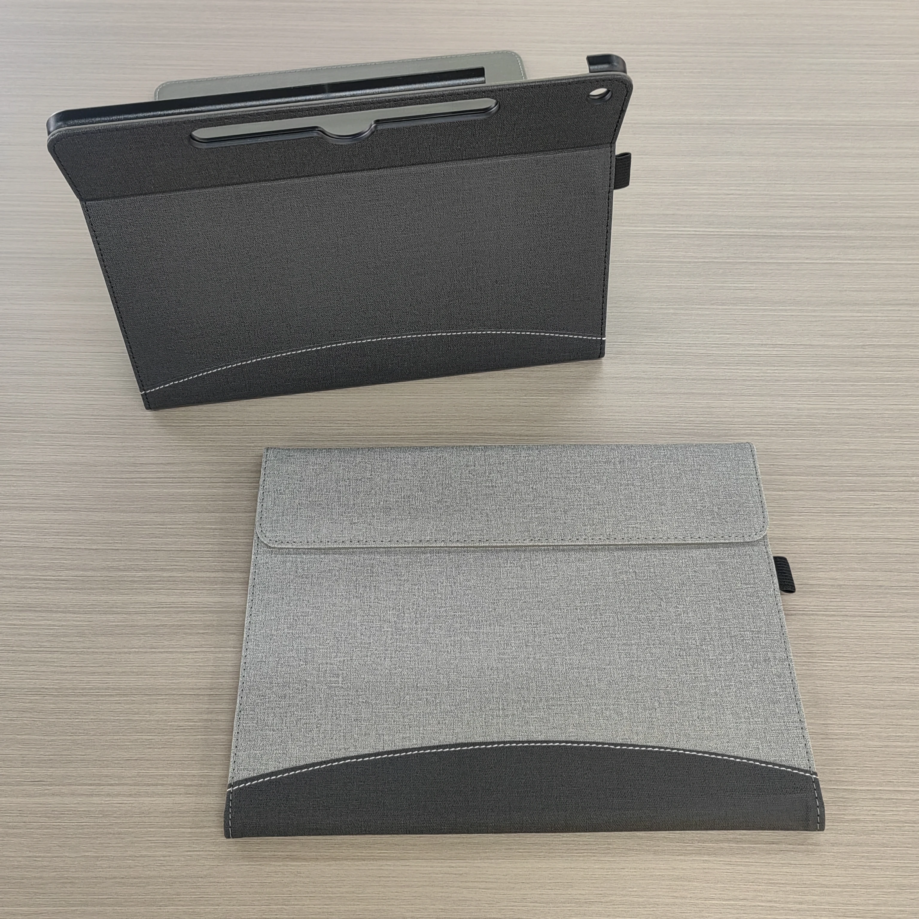 Fundas protectoras al por mayor para tablet, de tela y cuero, con ranura para bolígrafo y soporte ajustable, compatibles con Microsoft Surface Pro 8, 9, 10, 11 y 12