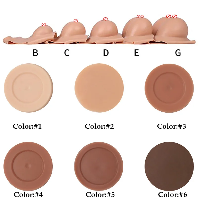 Silicone Breast Forms Bodysuit Fake Tits Transgender Underwear Realistic Nipple Areola for Cosplay Shemale Crossdressing