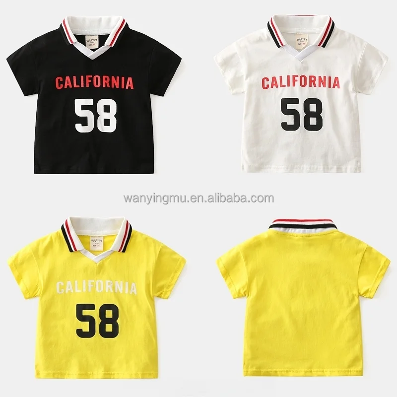 Kids Plain T Shirt Tops For Child Boys Girls Baby Toddler Solid Color