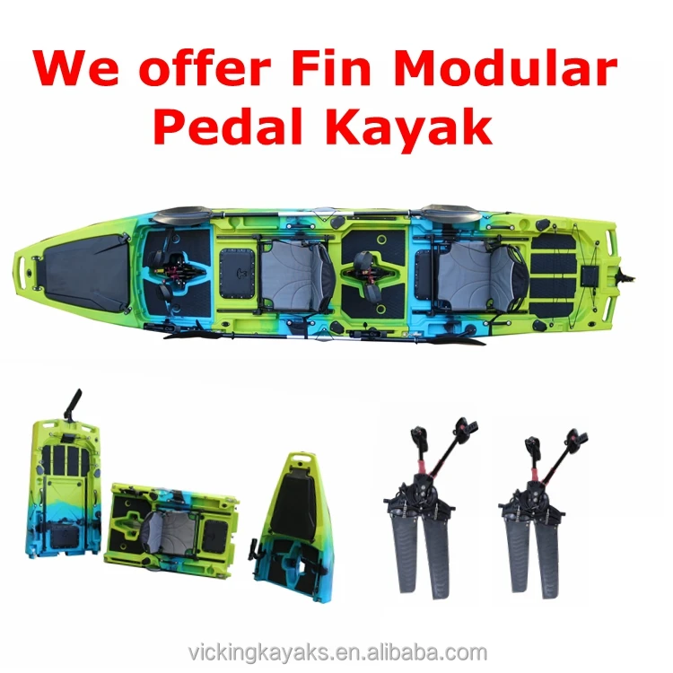 2024 New Design 3 Section Detachable Modular Pedal Kayak,Angler Fishing