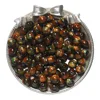 Resin cat's eye beads - orange-green