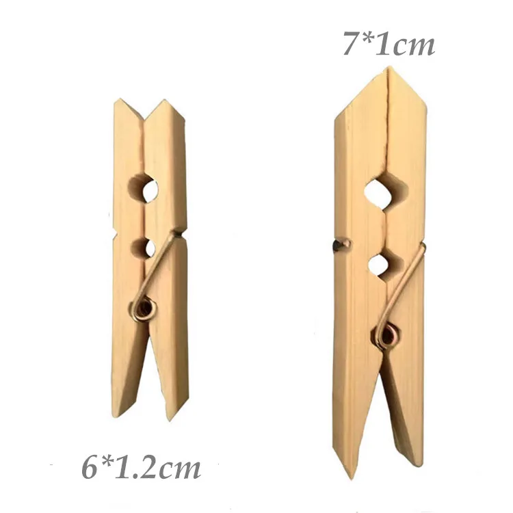 Estick 6cm 20pieces Natural Bamboo Towel Clip Pegs Multi Purpose Cloth