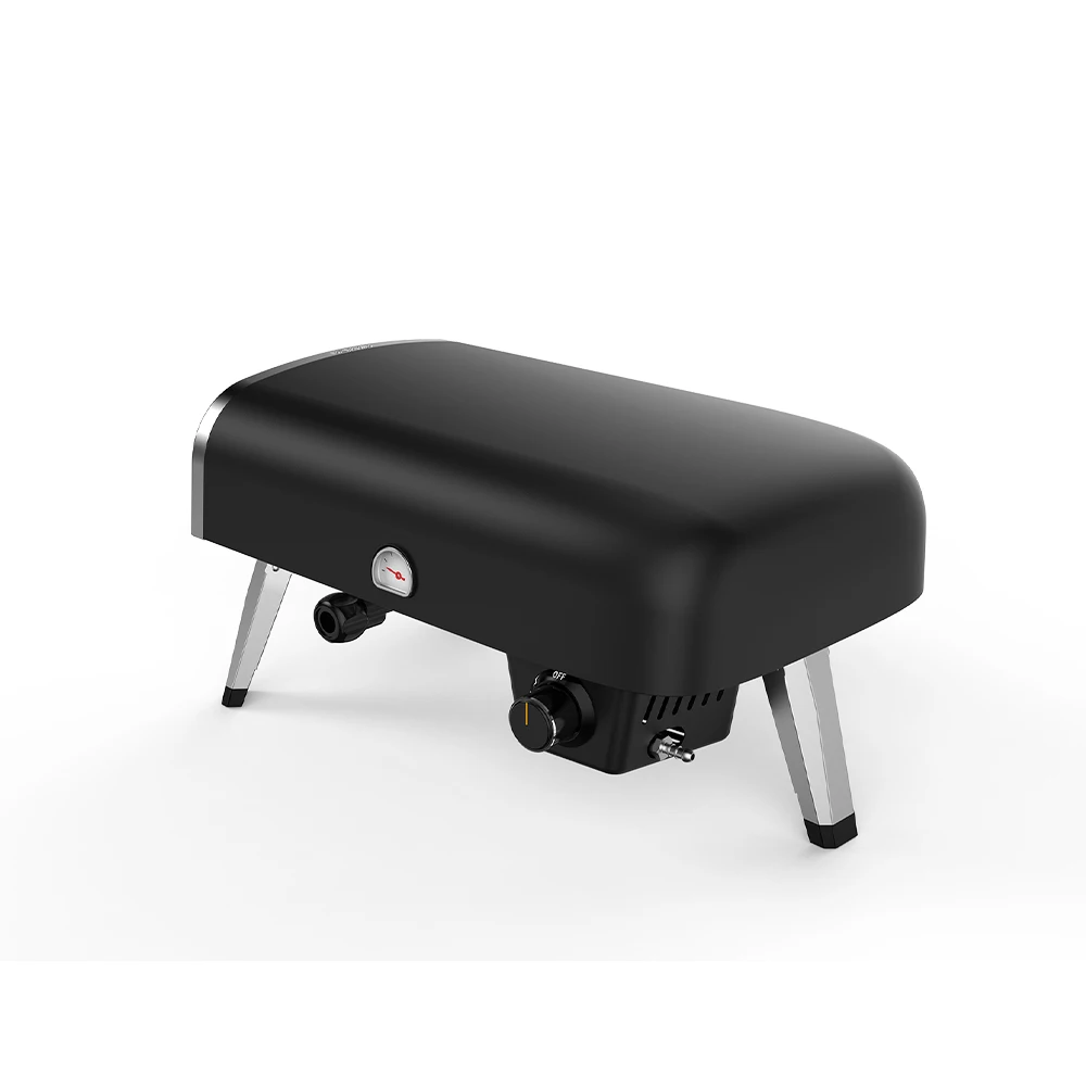 AMZ-Prime Same Style Gas Pizza Oven Portable Outdoor BBQ Grill Pizza Oven with Folding Feet for Home Party Rotating Stone