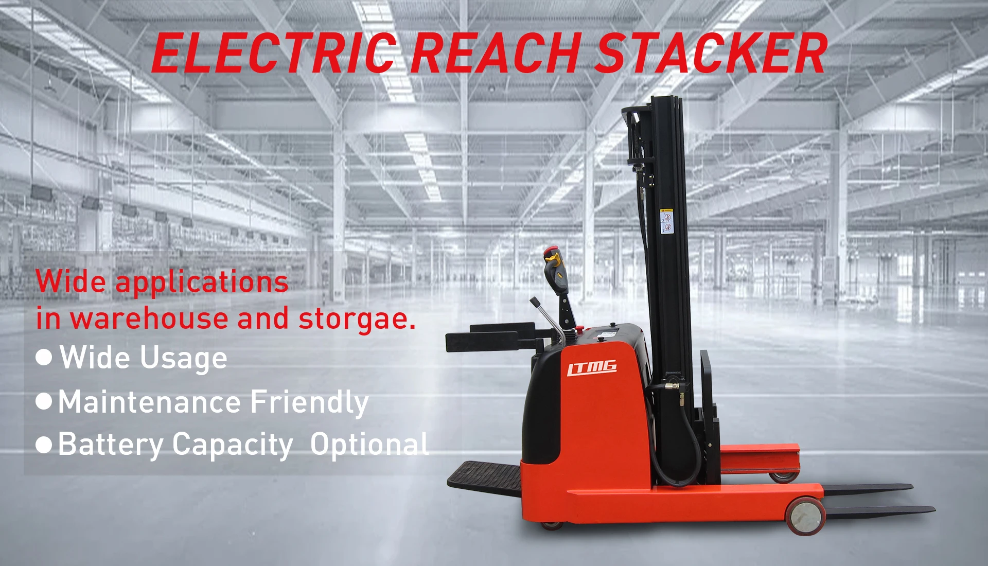 Ltmg Battery Operated Electric Pallet Stacker 1 Ton 1.5 Ton 2 Ton ...