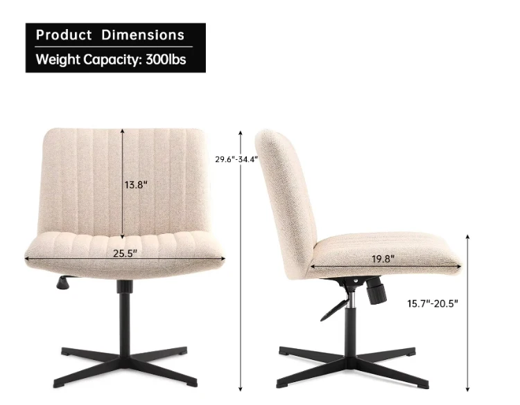 Modern Home Office Desk Chair Swivel Adjustable Fabric Vanity Chair home chair