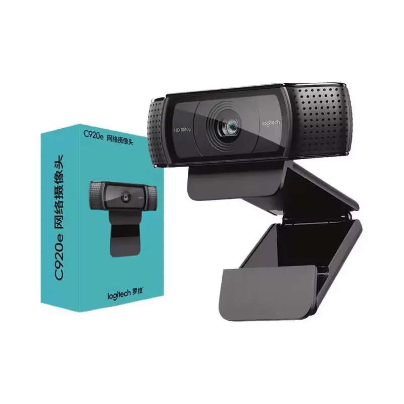Logitech C920e HD Pro Webcam Widescreen Video Chat Recording USB Smart 1080p Web Camera for Computer C920 Upgrade Version CMOS