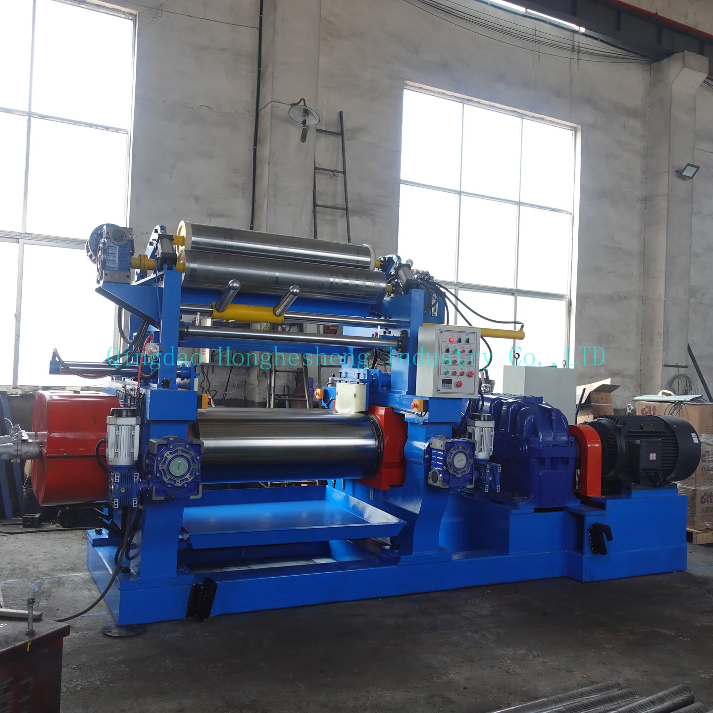 XK450 Automatic Rubber Open Mixer 18inch Rubber Mixing Mill With Auto Stock Blender