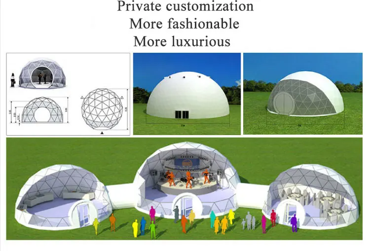 Modular Building Construction Dome Outdoor Modular Dome Tent Construction Dome Tent With Insulation ...