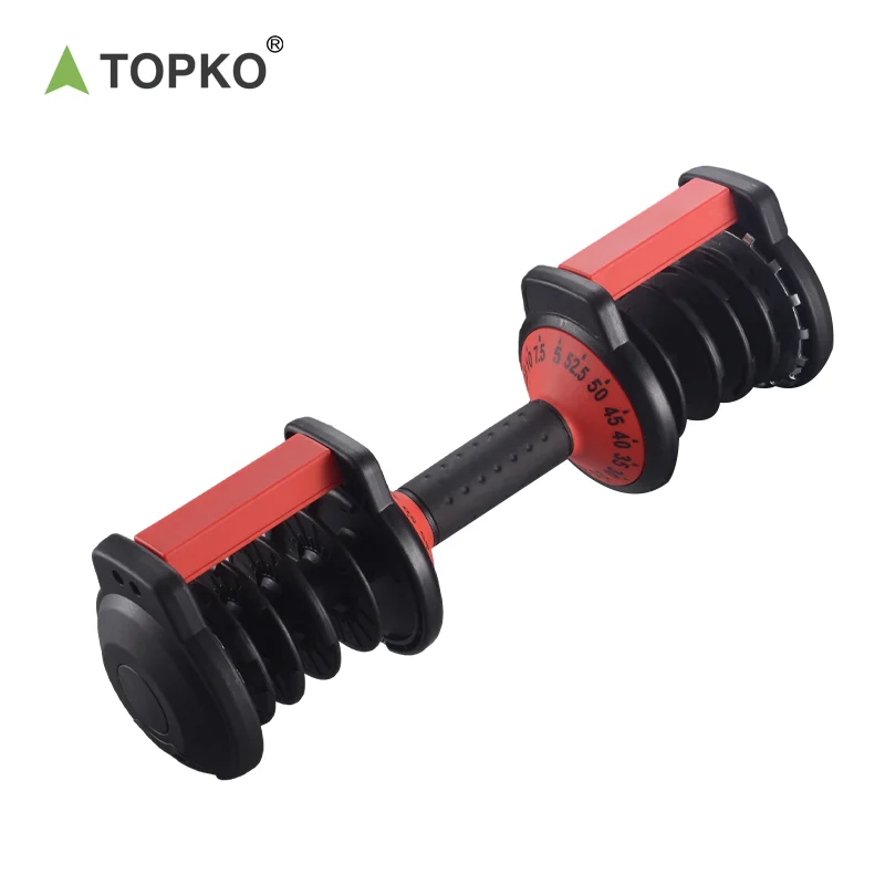 TOPKO 5-52.5LB Adjustable Dumbbell Set Multi Functional Fitness Gym Weights for Body Building Adjustable Dumbbells