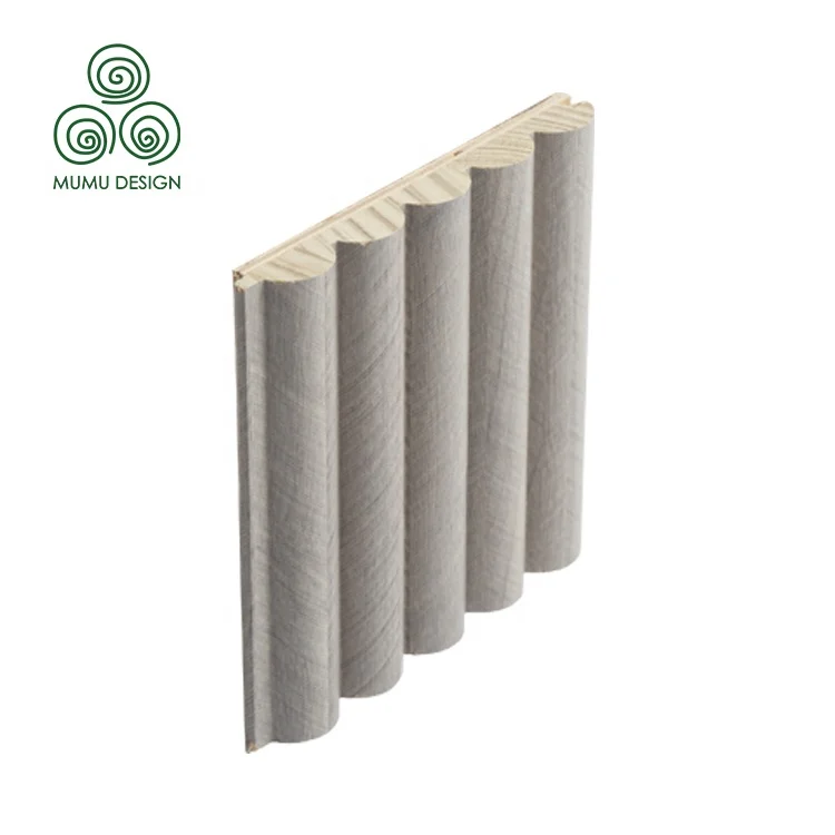 Decorative Design Decoration 3D Interlocking Vertical Round Fluted Pop PVC Ceiling Wall Panel