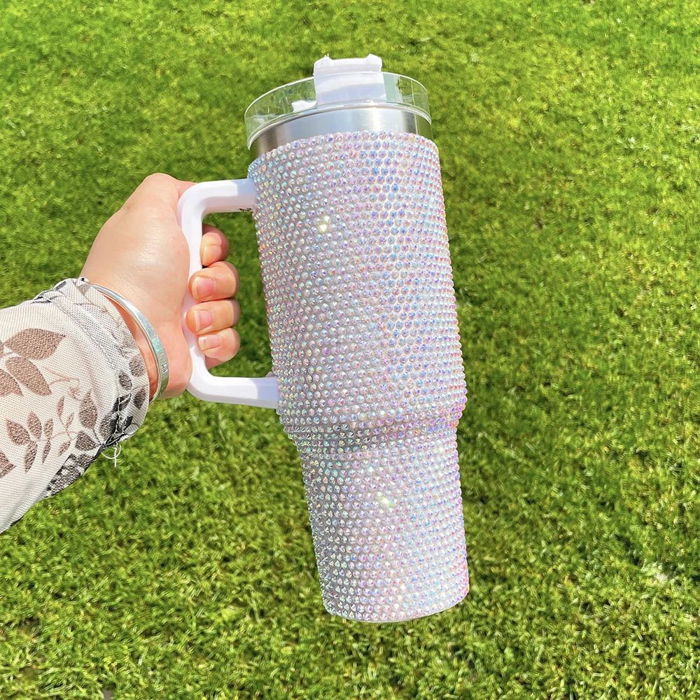 Wholesale Multicolour Rhinestone Bling Studded 40oz Bling Tumbler ...