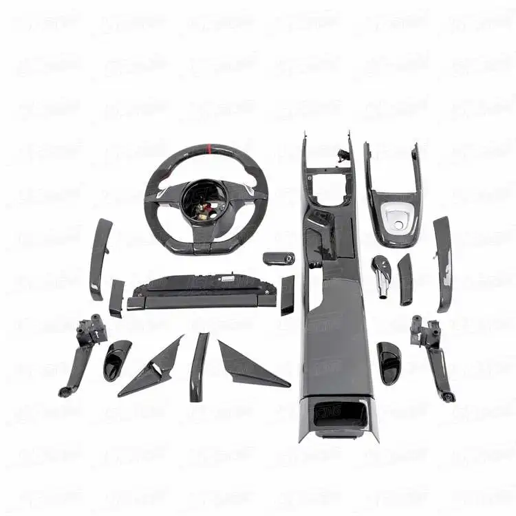 Carbon Fiber Interiors 18 Pcs For 2005-2011 Porsche Carrera 911 997 Wrapped Carbon