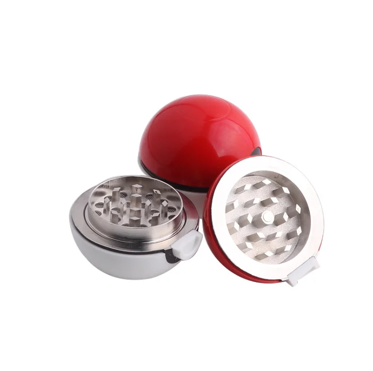 pokemon tobacco grinder Rukioo Wholesale 55-3mm Metal Tobacco Grinder Pokemon Pokeball Herb Spice  Tobacco Metal Pure Colors Grinder