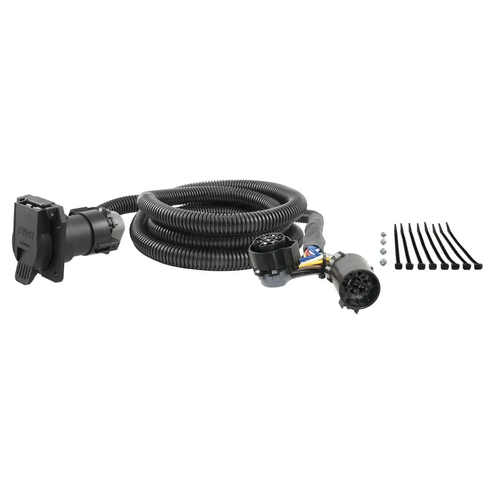 CURT 56070 7-Foot Vehicle-Side Truck Bed 7-Pin Trailer Wiring Harness Extension for Select Ram Vehicles Latest