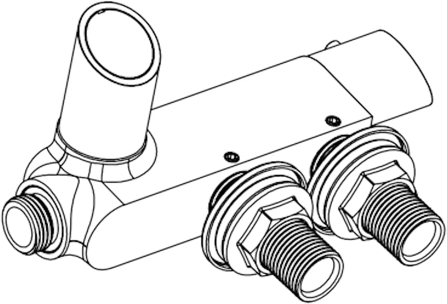Static Caravan V100 Tmv2 Vertical Thermostatic Shower Mixer 45mm