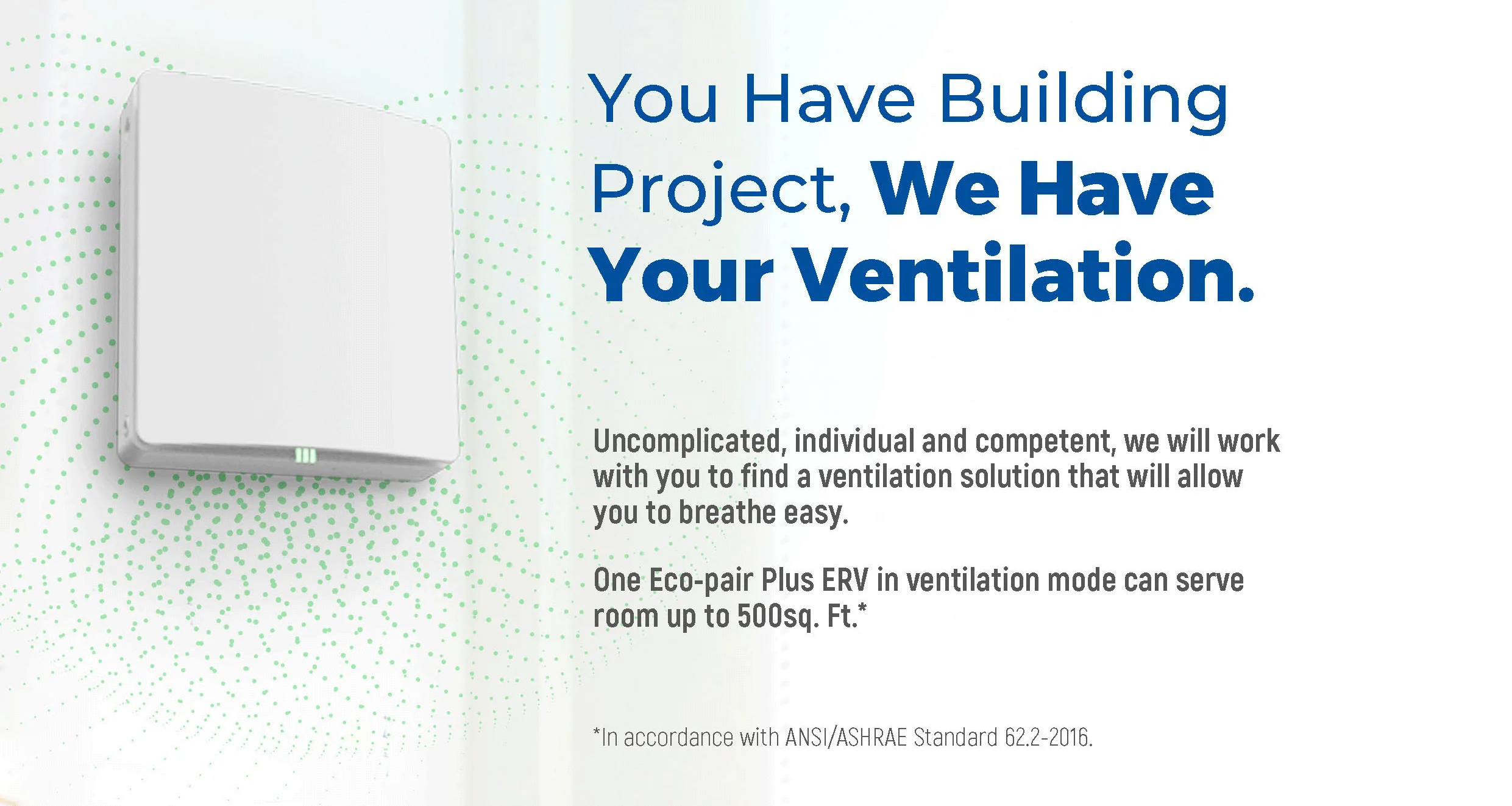 Mounted Fresh Air Unit, HRV, Wall - detail 6
