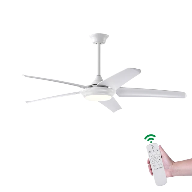 56 inch 3 Color Temperatures 6 level Wind Speed Fan light LED Ceiling Fan with Remote Control