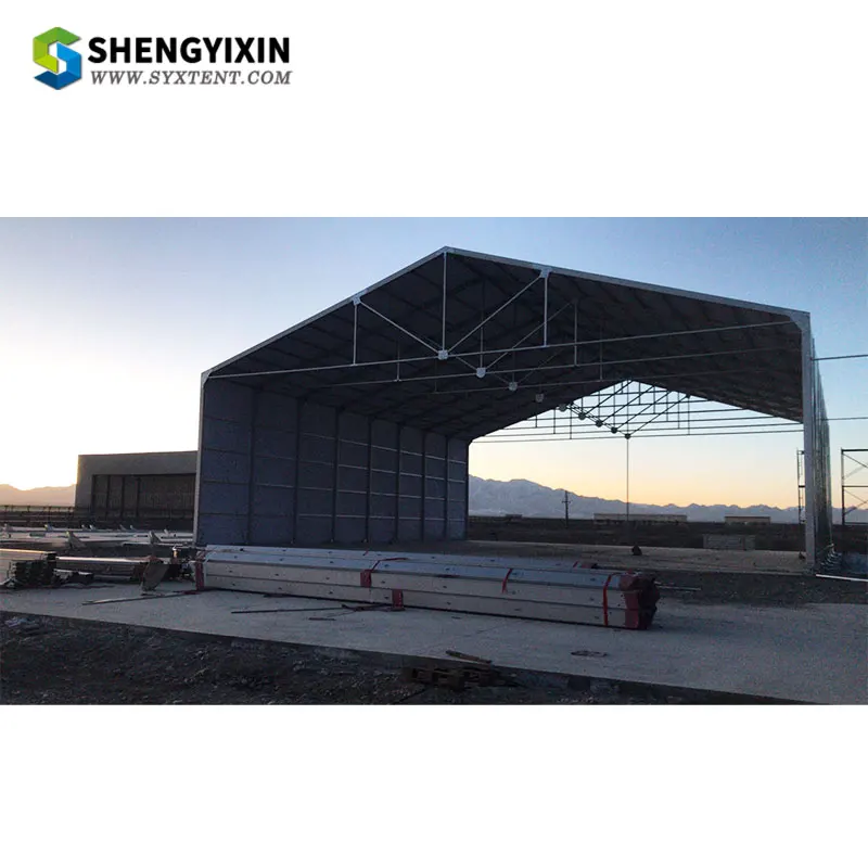 Newest Permanent Structure Fabrics Waterproof Storage Large Industrial Cabin Snow Hangar Tent for Sale
