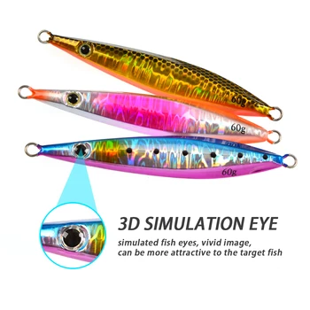30g 40g 60g 80g Luminous Fast Jigging Lure Metal Jig Bait Saltwater Artificial Fishing Jigs – Metal Jig – view 3