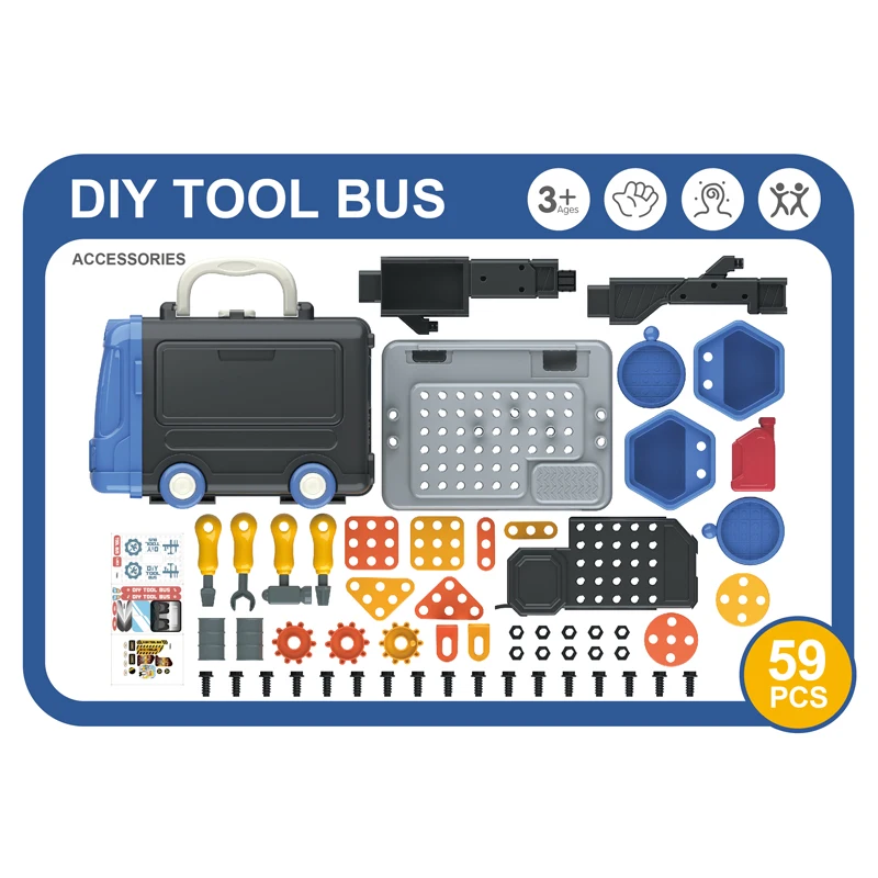 Пластиковый гаечный ключ 3 в 1 Набор отверток игрушки для детей