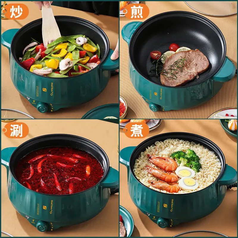 Multi Function Electric Rice Cooker Non Stick Inner Hot Pot Steamer Cooking Pot Frying Pan Bbq